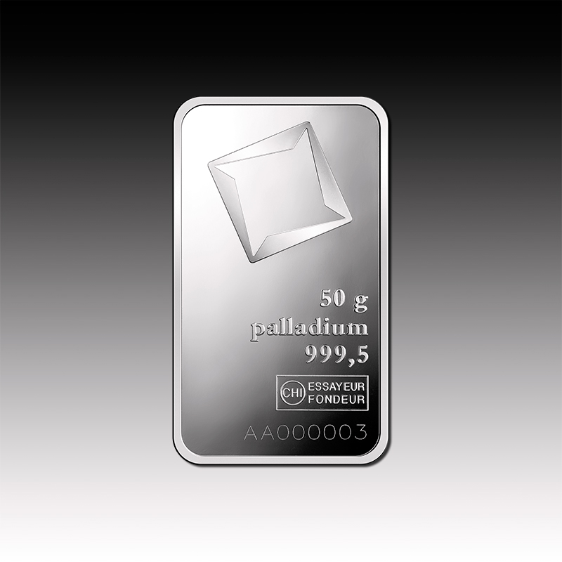 50g Valcambi Palladium Minted Tablet