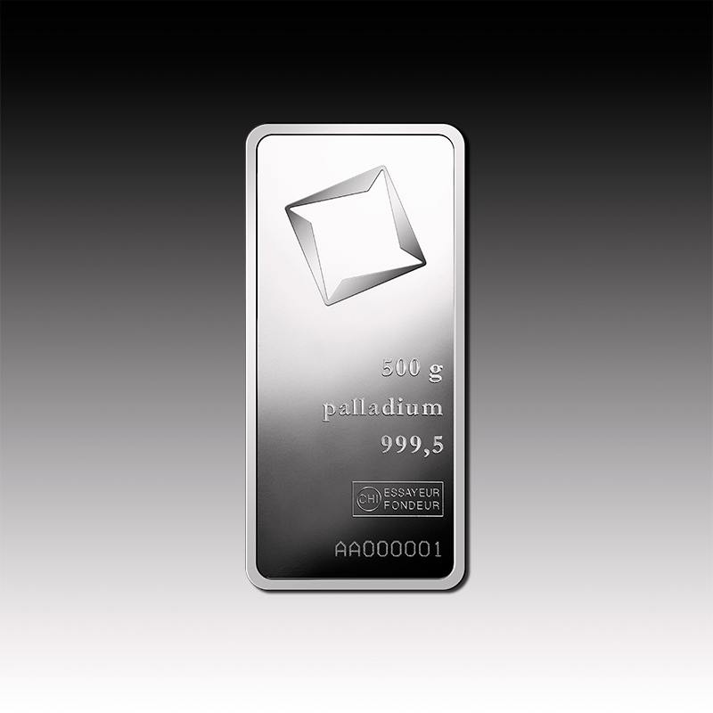 500g Valcambi Palladium Minted Tablet