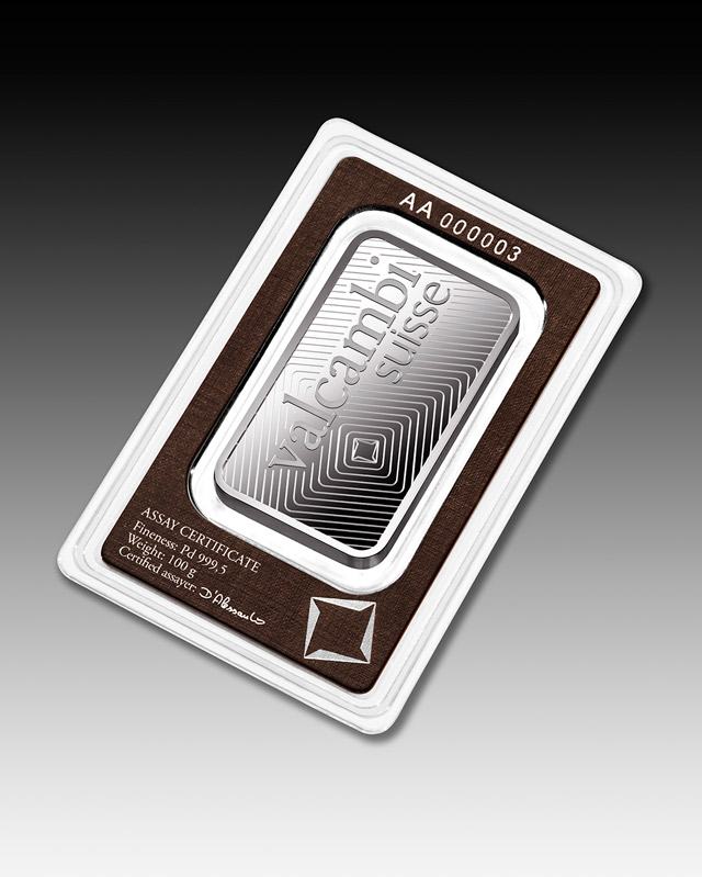 100g Valcambi Palladium Minted Tablet - Image 5